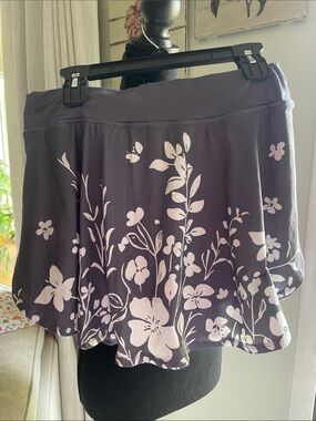 Women's Purple Floral Wrap Shorts